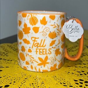 Fall Feels Orange and White Mug